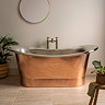 Trafalgar Copper 1700 x 710mm Double Ended Slipper Roll Top Bath Tub (Nickel Inside)