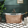 Trafalgar Copper 1700 x 710mm Double Ended Slipper Roll Top Bath Tub (Nickel Inside)
