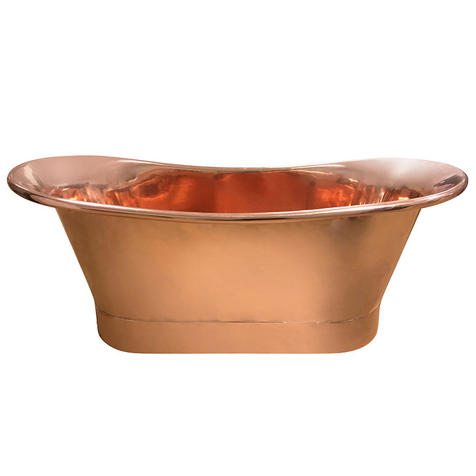 Trafalgar Copper 1700 x 710mm Double Ended Slipper Roll Top Bath Tub  Profile Large Image