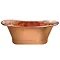 Trafalgar Copper 1700 x 710mm Double Ended Slipper Roll Top Bath Tub  Profile Large Image