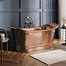 Trafalgar Copper 1700 x 710mm Double Ended Slipper Roll Top Bath Tub
