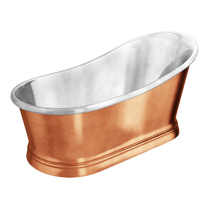 Trafalgar Copper 1700 x 787mm Slipper Roll Top Bath Tub (Nickel Inside)  Feature Large Image