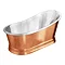 Trafalgar Copper 1700 x 787mm Slipper Roll Top Bath Tub (Nickel Inside)  Feature Large Image