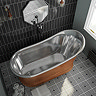 Trafalgar Copper 1700 x 787mm Slipper Roll Top Bath Tub (Nickel Inside)