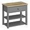 Trafalgar Countertop Basin Unit - Grey incl. Matt Black Handle - 840mm with Curved Square Basin Pro