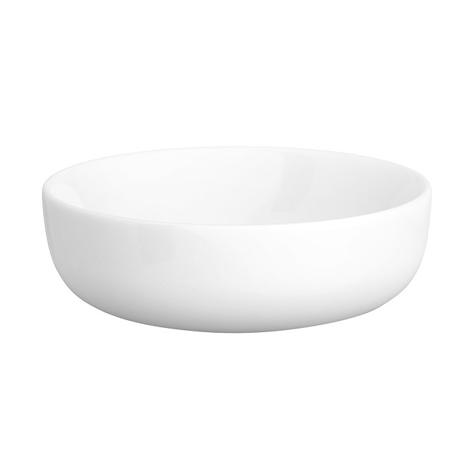 Trafalgar Countertop Basin Unit - White incl. Brushed Brass Handles - 1240mm with 2 x Round Basins  Standard Large Image