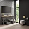 Trafalgar Countertop Vanity Unit - Grey - 1240mm Wide with Brushed Brass Handles Feature Large Image