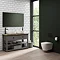 Trafalgar Countertop Vanity Unit - Grey - 1240mm Wide with Matt Black Handles Feature Large Image