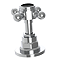 Trafalgar Crosshead 3 Hole Deck Mounted Basin Mixer & Pop-Up Waste Chrome & Black