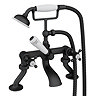 Trafalgar Crosshead Deck Mounted Bath Shower Mixer & Shower Kit Matt Black
