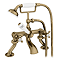 Trafalgar Crosshead Freestanding Bath Shower Mixer & Shower Kit Antique Brass