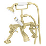 Trafalgar Crosshead Freestanding Bath Shower Mixer & Shower Kit Brushed Brass
