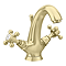 Trafalgar Crosshead Mono Basin Mixer Tap & Pop-Up Waste Brushed Brass