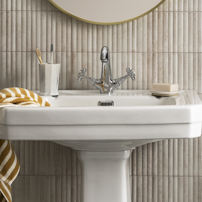 Trafalgar Crosshead Mono Basin Mixer Tap & Pop-Up Waste Chrome