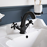 Trafalgar Crosshead Mono Basin Mixer Tap & Pop-Up Waste Matt Black