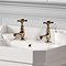 Trafalgar Crosshead Pillar Basin Taps (Pair) Antique Brass