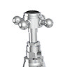 Trafalgar Crosshead Pillar Basin Taps (Pair) Chrome & Black
