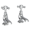 Trafalgar Crosshead Pillar Basin Taps (Pair) Chrome