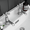 Trafalgar Crosshead Pillar Basin Taps (Pair) Chrome