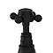 Trafalgar Crosshead Pillar Basin Taps (Pair) Matt Black & Black Indices