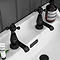 Trafalgar Crosshead Pillar Basin Taps (Pair) Matt Black & Black Indices