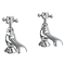 Trafalgar Crosshead Pillar Bath Taps (Pair) Chrome