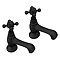 Trafalgar Crosshead Pillar Bath Taps (Pair) Matt Black & Black Indices