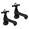 Trafalgar Crosshead Pillar Bath Taps (Pair) Matt Black