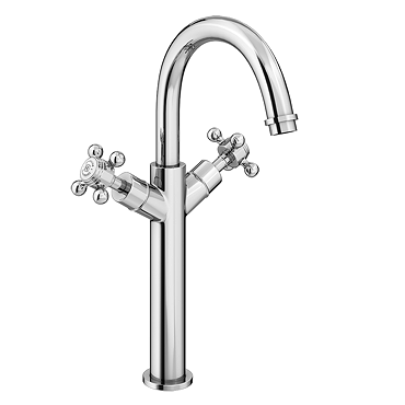 Trafalgar Crosshead Tall Basin Mixer Tap Chrome