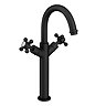 Trafalgar Crosshead Tall Basin Mixer Tap Matt Black