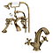 Trafalgar Crosshead Tap Package - Bath Shower Mixer & Mono Basin Tap (Antique Brass)