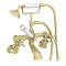 Trafalgar Crosshead Wall Mounted Bath Shower Mixer & Shower Kit Brushed Brass