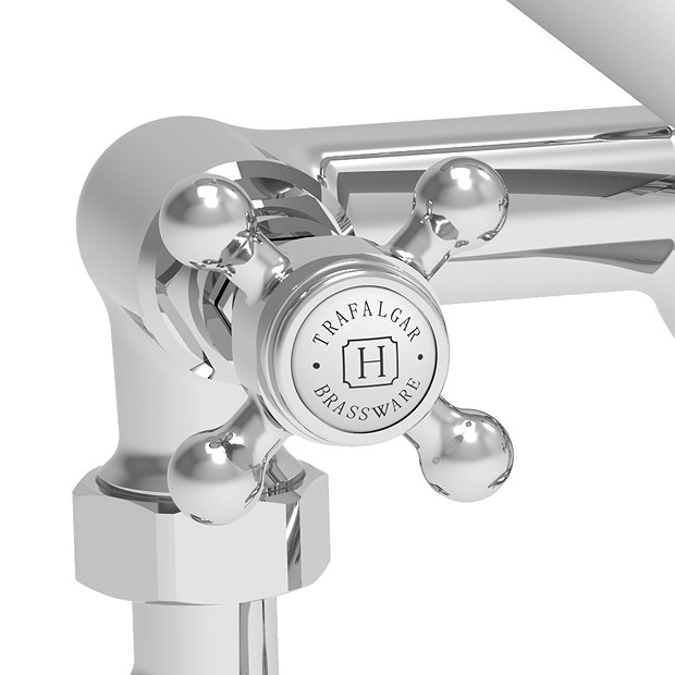 Trafalgar Traditional Crosshead Deck Mounted Bath Shower Mixer & Shower
