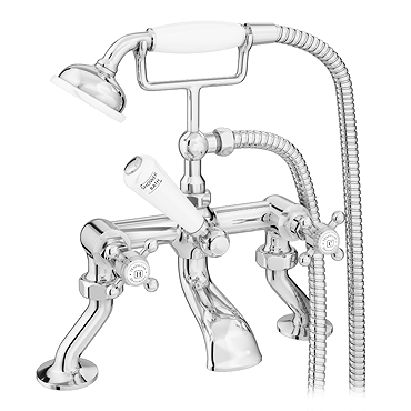 Trafalgar Deck Mounted Bath Shower Mixer & Shower Kit Chrome