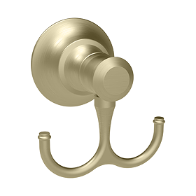 Trafalgar Double Robe Hook - Brushed Brass