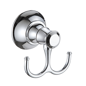 Trafalgar Double Robe Hook - Chrome