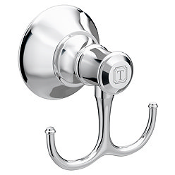 Trafalgar Double Robe Hook - Chrome