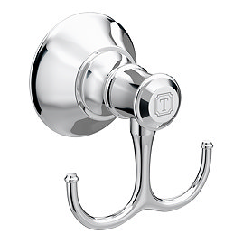 Trafalgar Double Robe Hook - Chrome