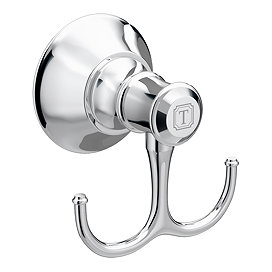 Trafalgar Double Robe Hook - Chrome
