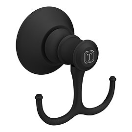 Trafalgar Double Robe Hook - Matt Black