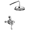 Trafalgar Dual Exposed Thermostatic Shower Pack (Inc. Valve, Elbow + Fixed Shower Head) Large Image