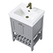 Trafalgar Freestanding Vanity Unit - 610mm Grey with Antique Brass Handles