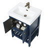 Trafalgar Freestanding Vanity Unit - 610mm Blue with Antique Brass Handles