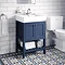 Trafalgar Freestanding Vanity Unit - 610mm Blue with Chrome Handles