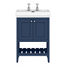 Trafalgar Freestanding Vanity Unit - 610mm Blue with Chrome Handles