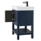 Trafalgar Freestanding Vanity Unit - 610mm Blue with Matt Black Handles