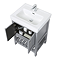 Trafalgar Freestanding Vanity Unit - 610mm Grey with Chrome Handles