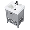 Trafalgar Freestanding Vanity Unit - 610mm Grey with Matt Black Handles