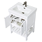 Trafalgar Freestanding Vanity Unit - 610mm White with Antique Brass Handles