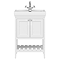 Trafalgar Freestanding Vanity Unit - 610mm White with Chrome Handles